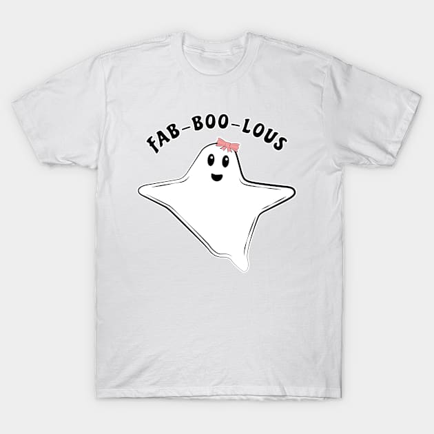 Funny Ghost Pun - Fab-boo-lous T-Shirt by DesignWood Atelier